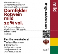 Dornfelder Rotwein mild 2023